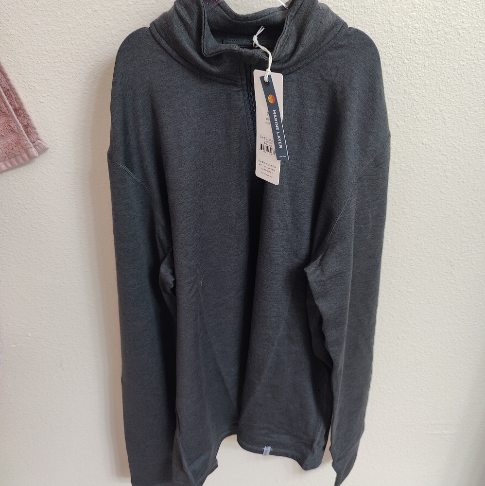 Brand new with tags Marine Layer 1/4 zip Charocal